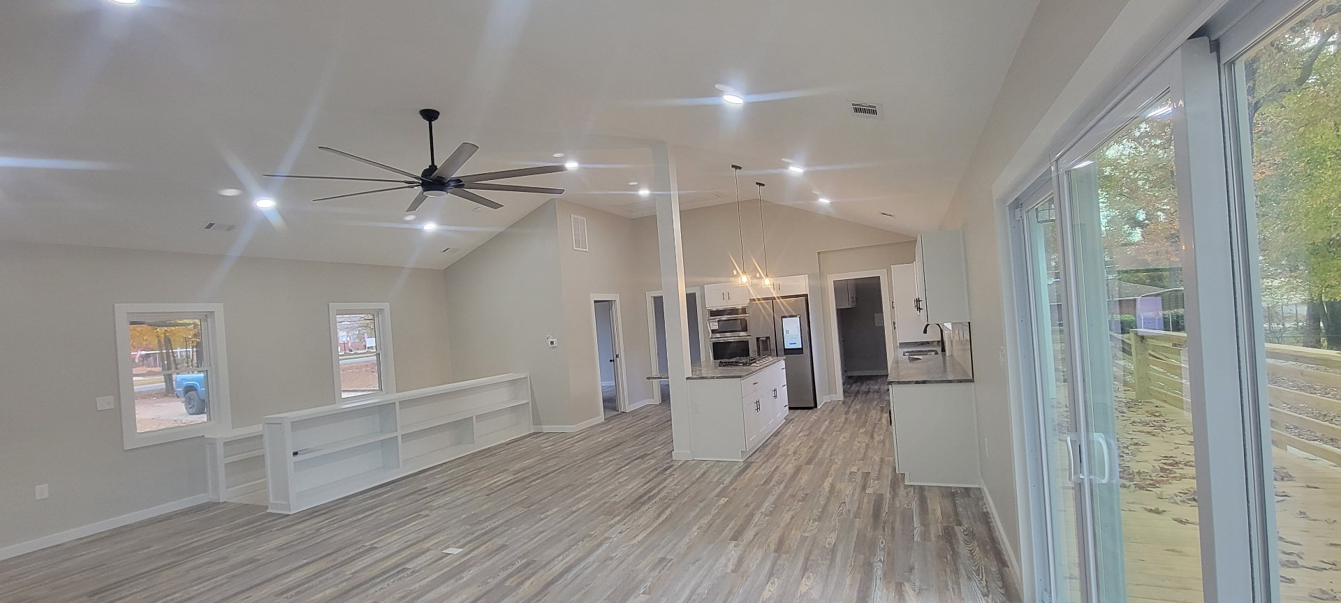 Modern New Construction Interior Lighting & Ceiling Fan