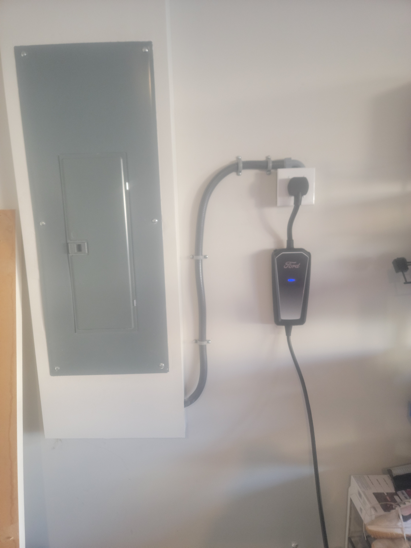 Ford EV Charger Installation with Electrical Panel